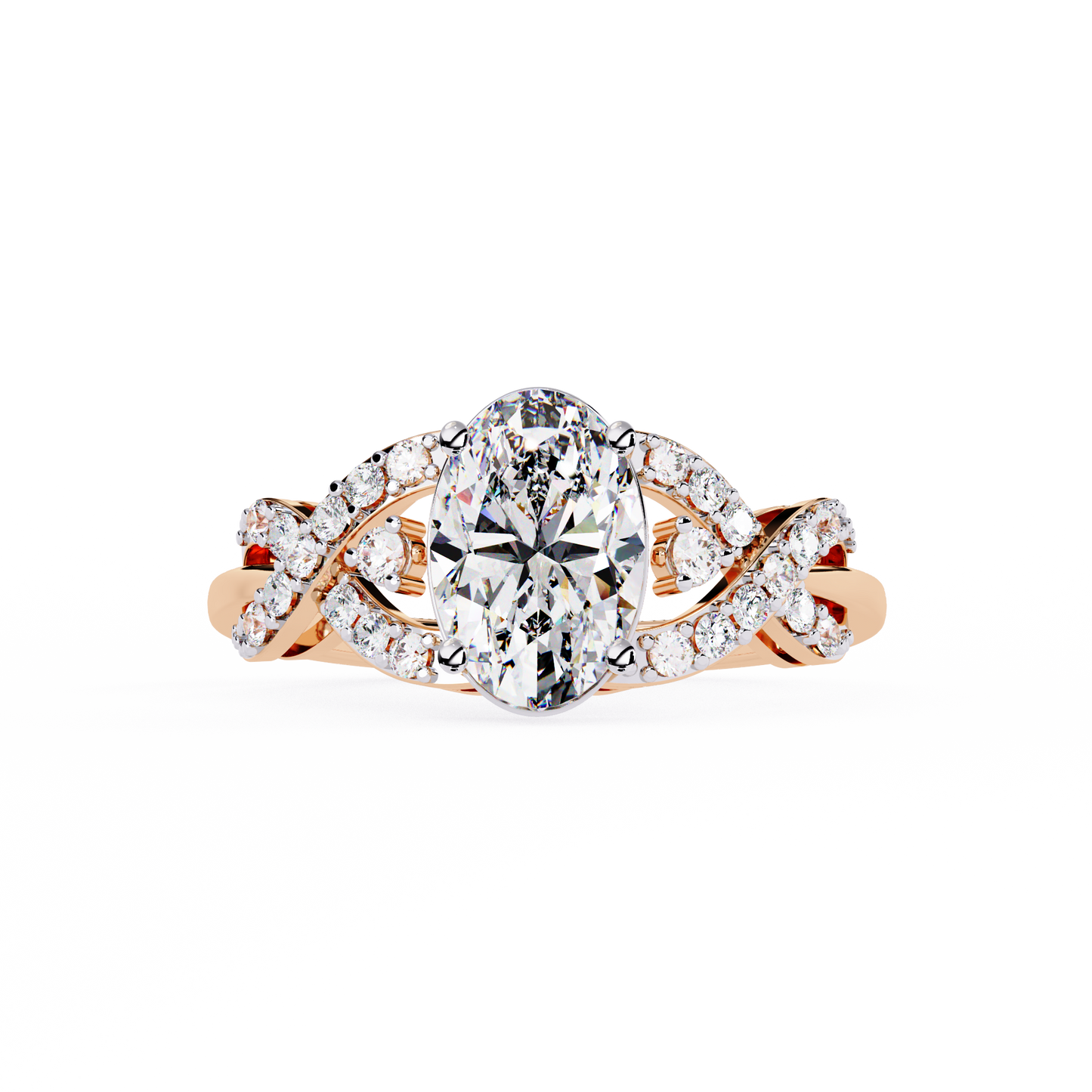 Lunaire Cascade Solitaire Ring