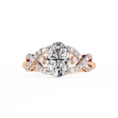 Lunaire Cascade Solitaire Ring