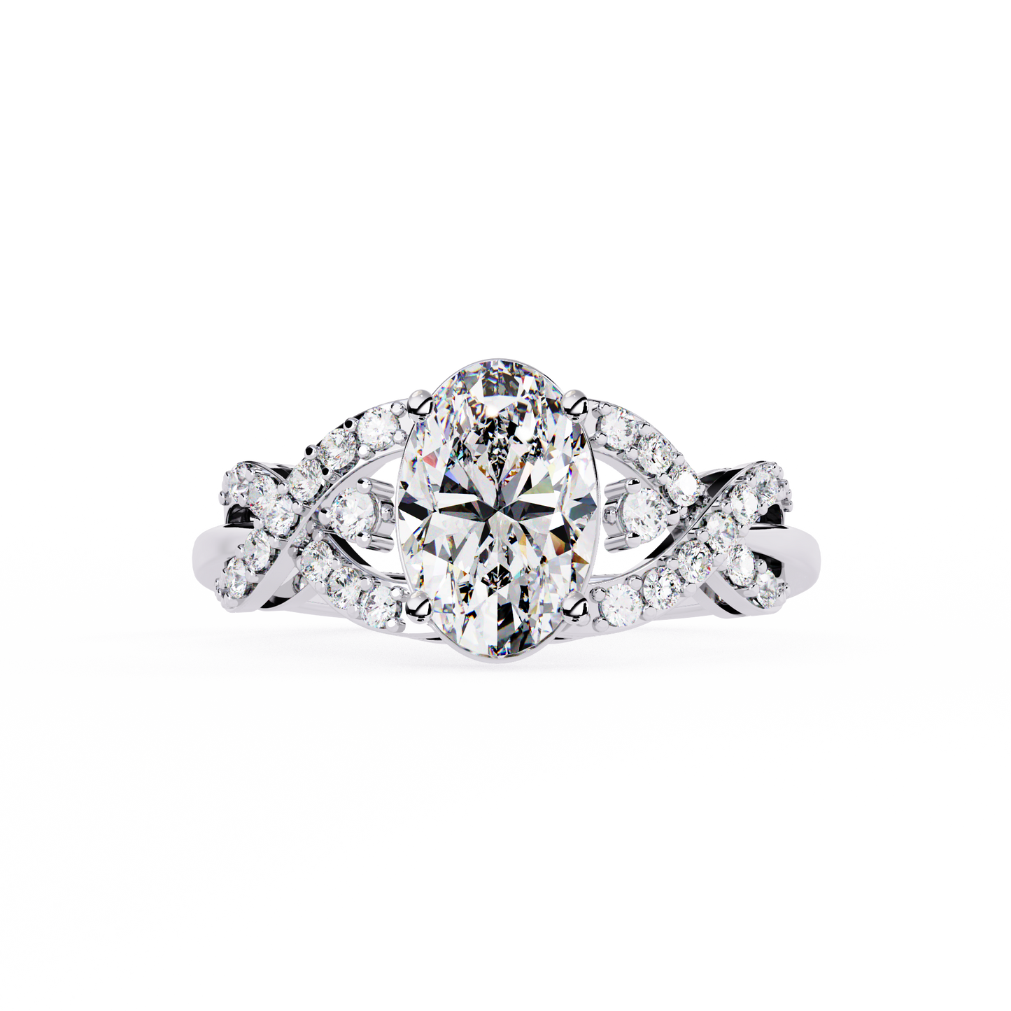 Lunaire Cascade Solitaire Ring