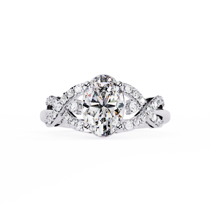 Lunaire Cascade Solitaire Ring