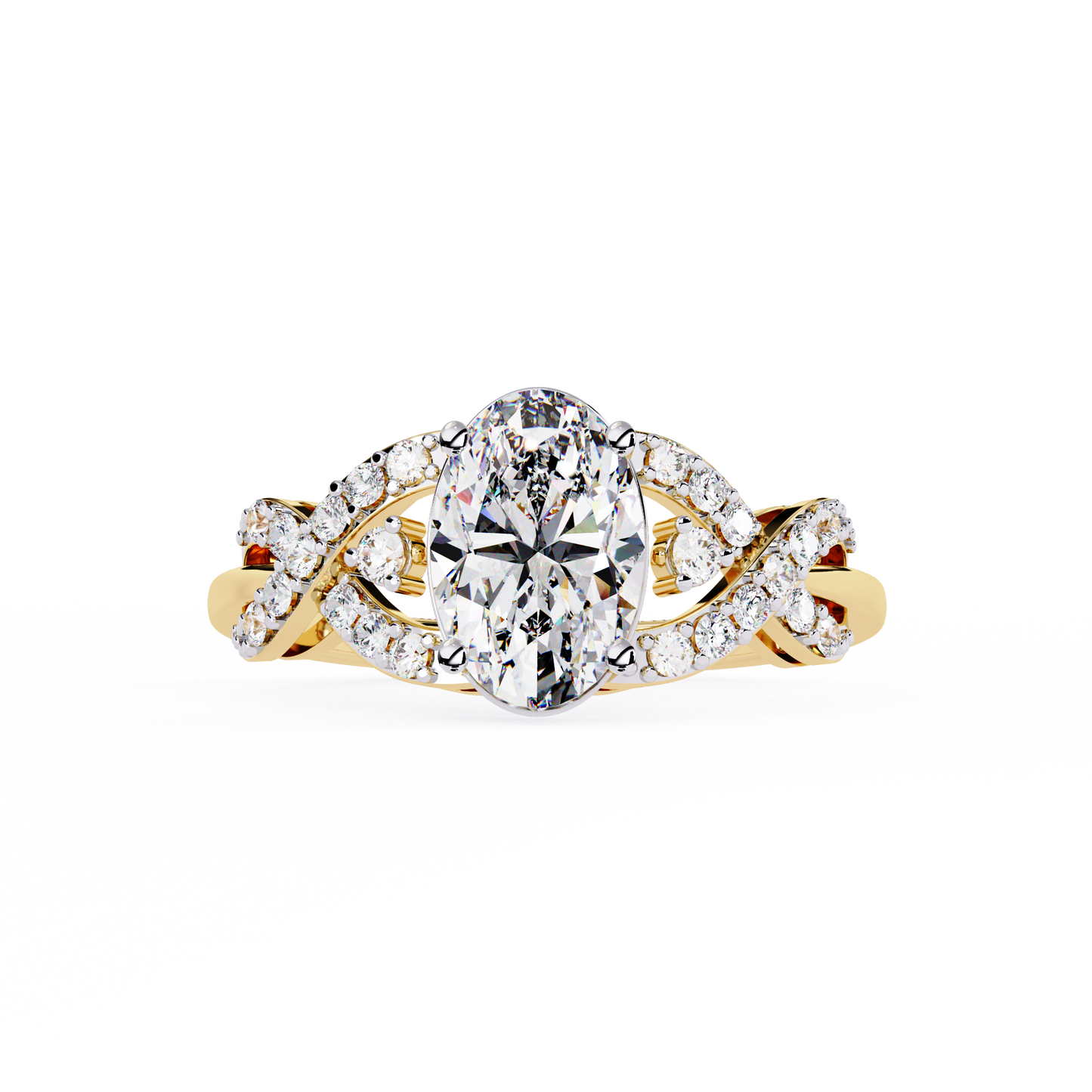 Lunaire Cascade Solitaire Ring