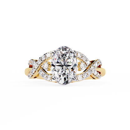 Lunaire Cascade Solitaire Ring