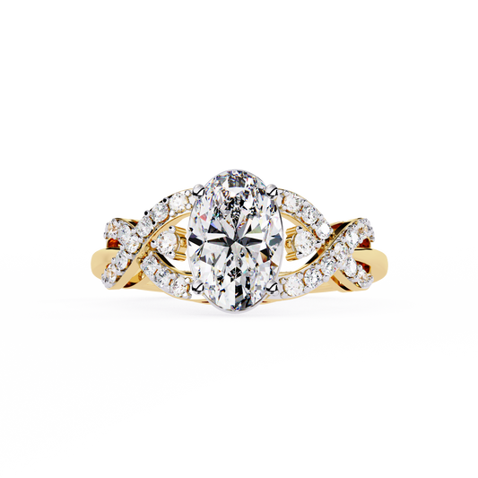 Lunaire Cascade Solitaire Ring