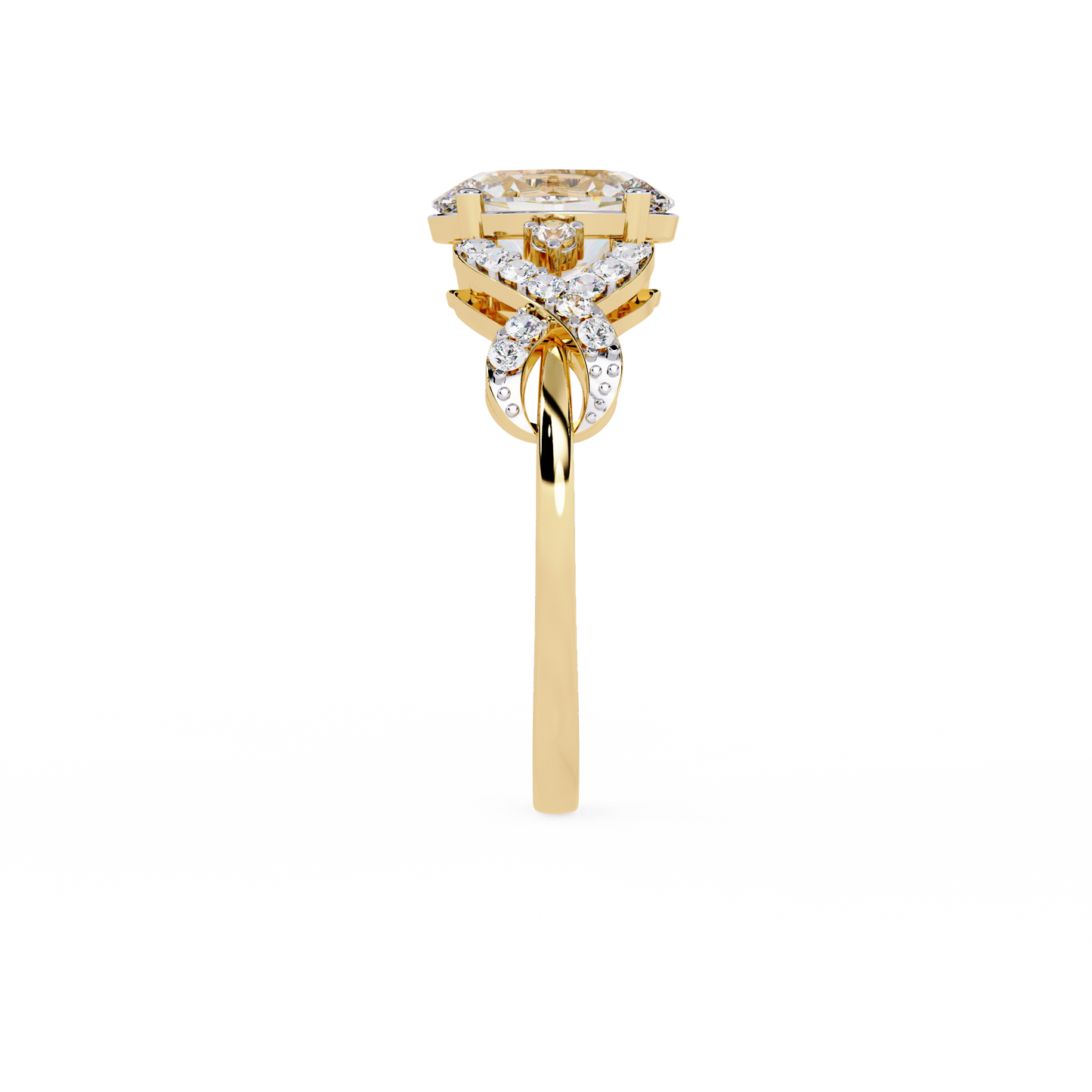 Lunaire Cascade Solitaire Ring
