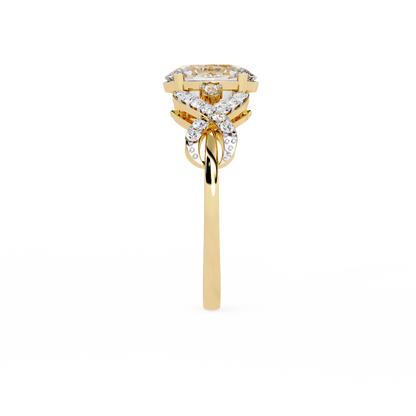 Lunaire Cascade Solitaire Ring
