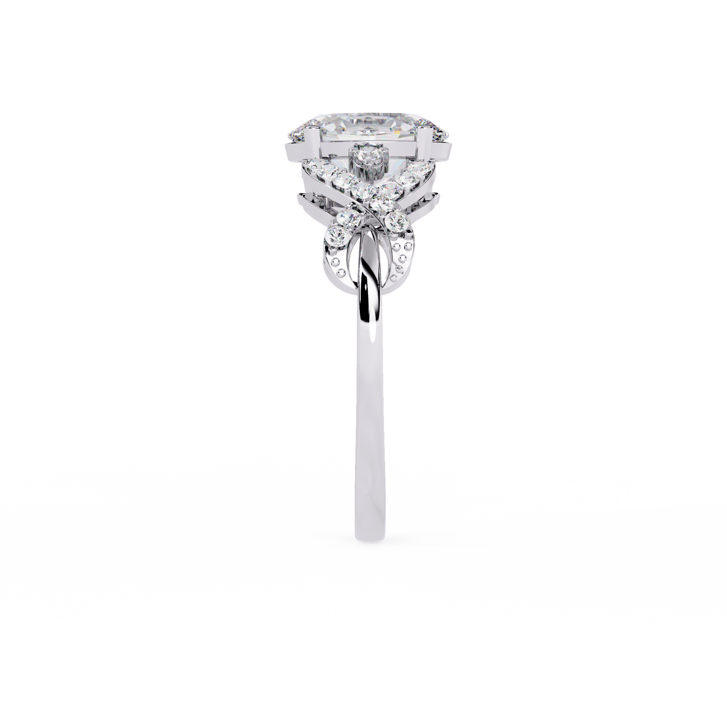 Lunaire Cascade Solitaire Ring