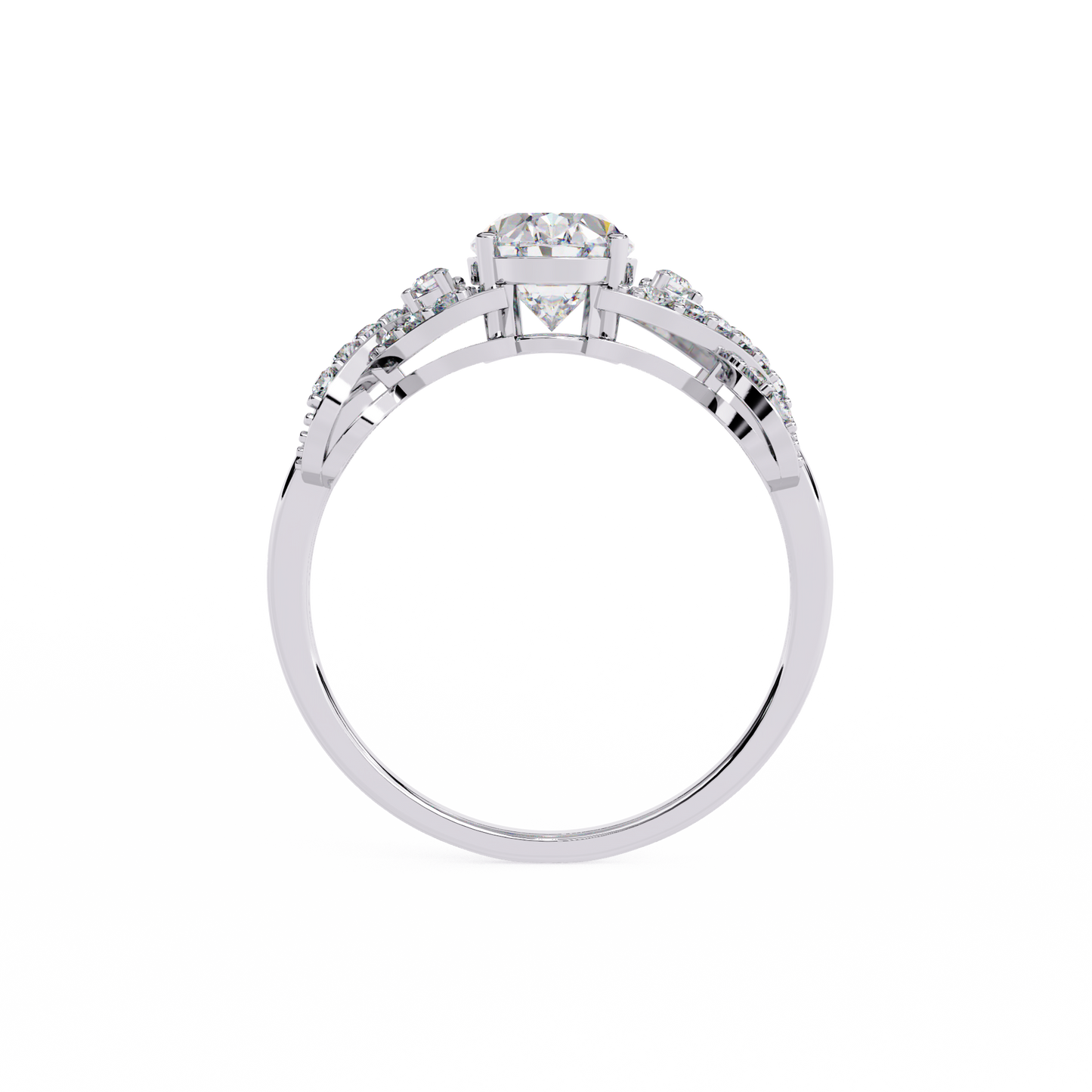Lunaire Cascade Solitaire Ring