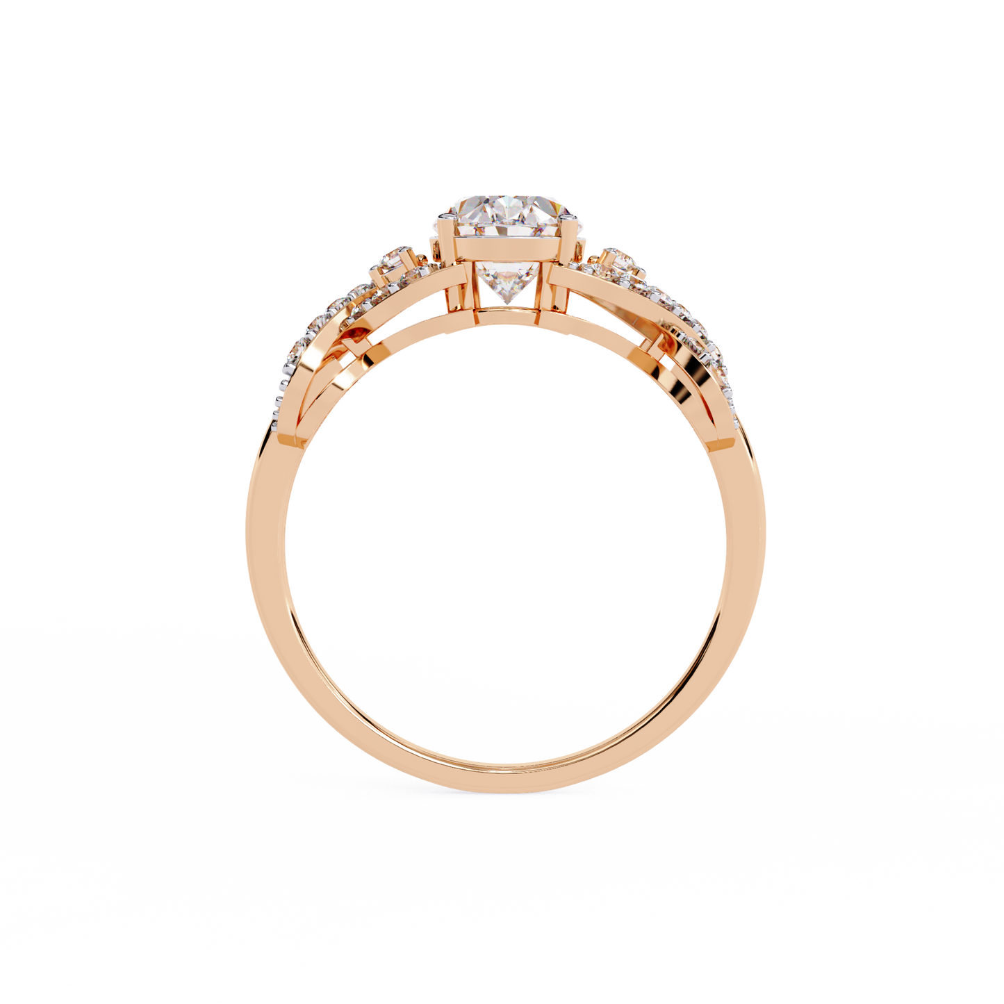 Lunaire Cascade Solitaire Ring