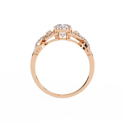 Lunaire Cascade Solitaire Ring