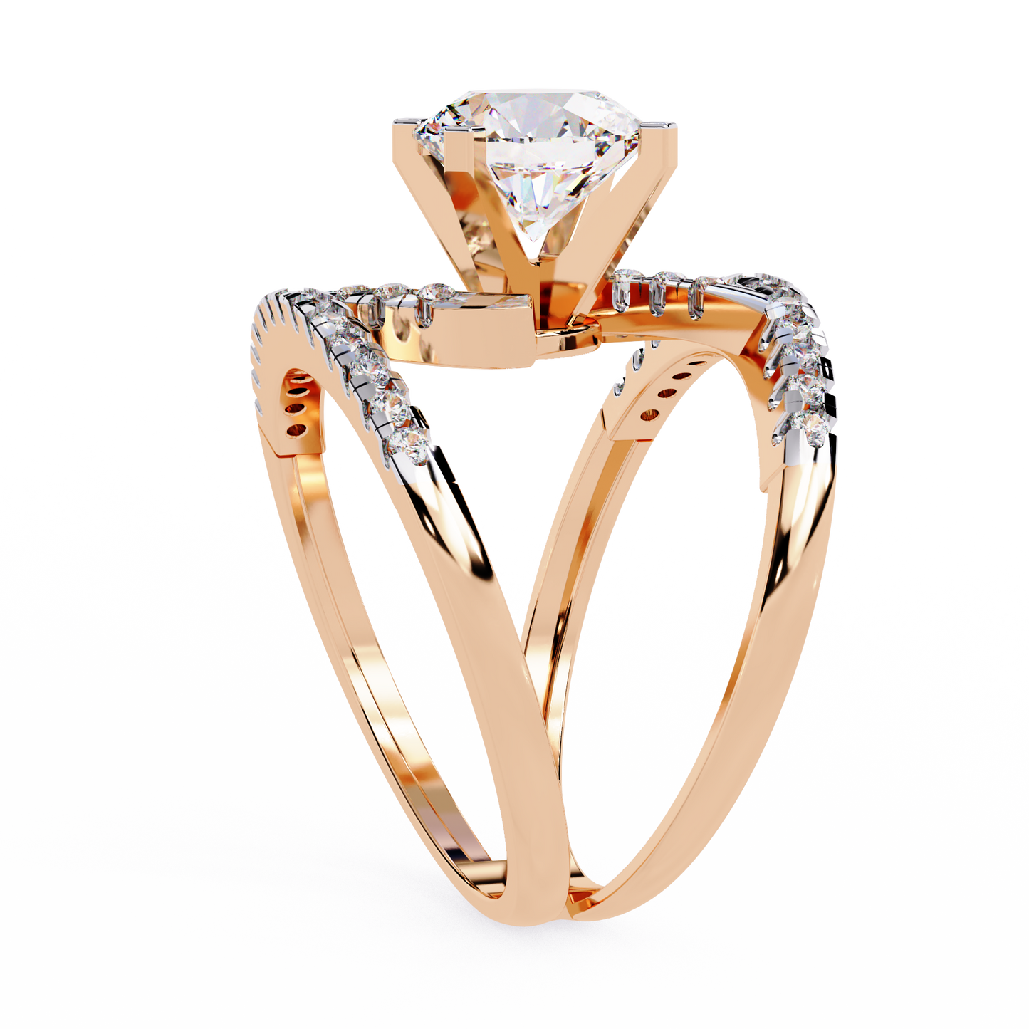 Eclipse Duo Solitaire Ring