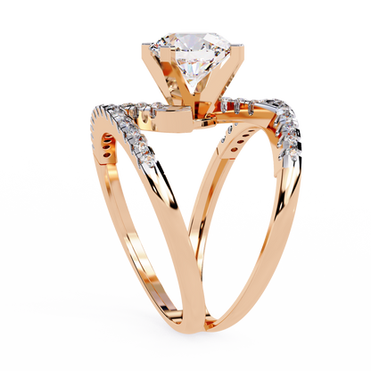 Eclipse Duo Solitaire Ring