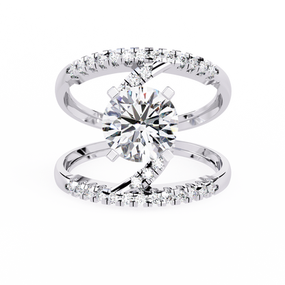 Eclipse Duo Solitaire Ring