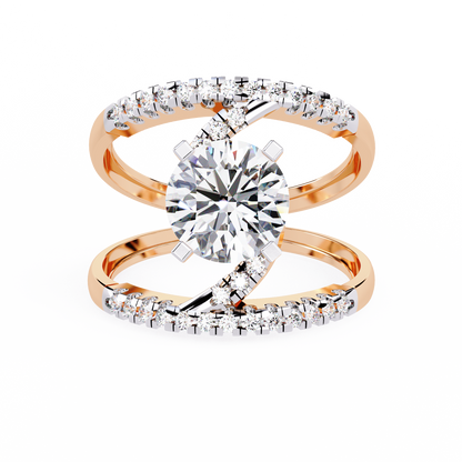 Eclipse Duo Solitaire Ring