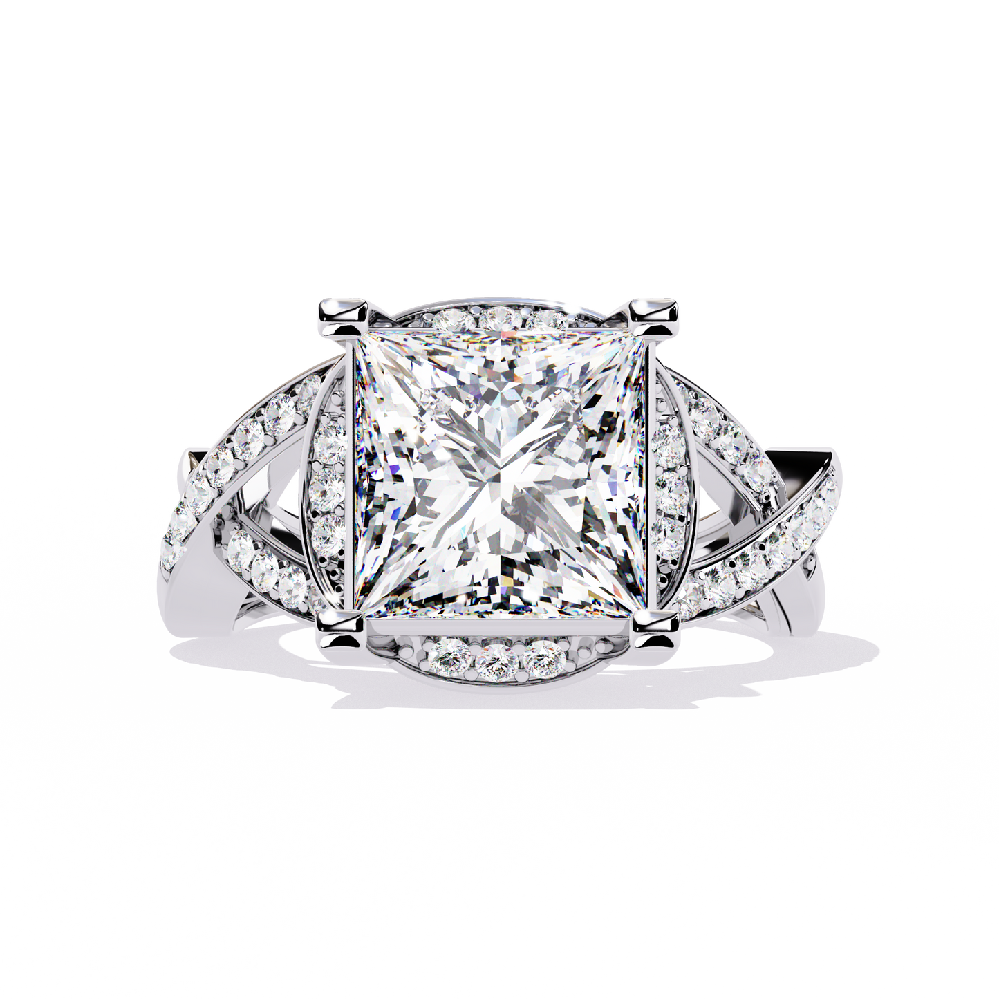 Velvet Crown Solitaire Ring