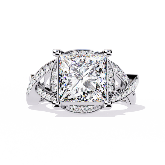 Velvet Crown Solitaire Ring