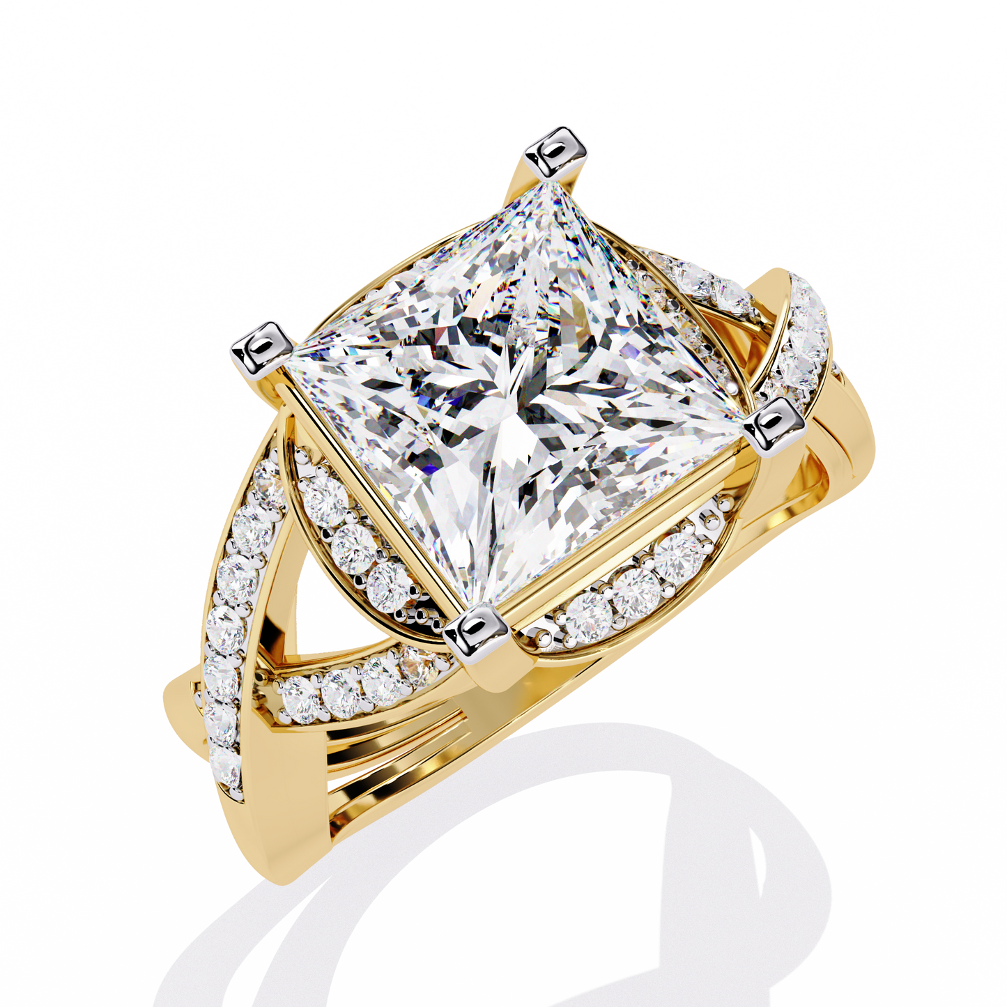 Velvet Crown Solitaire Ring