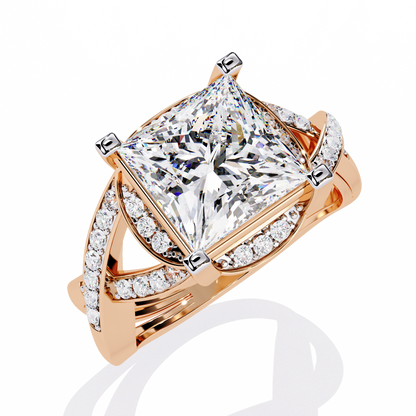 Velvet Crown Solitaire Ring