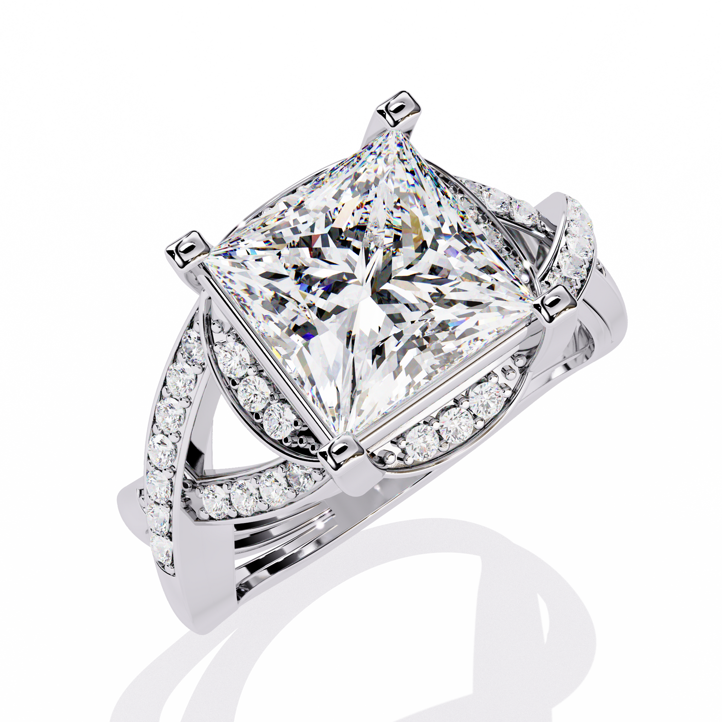 Velvet Crown Solitaire Ring