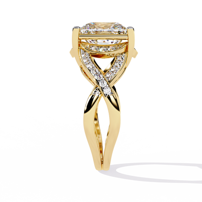 Velvet Crown Solitaire Ring