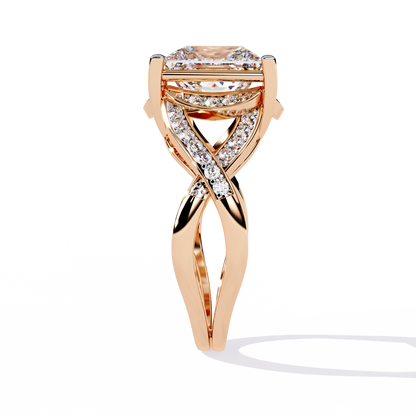 Velvet Crown Solitaire Ring