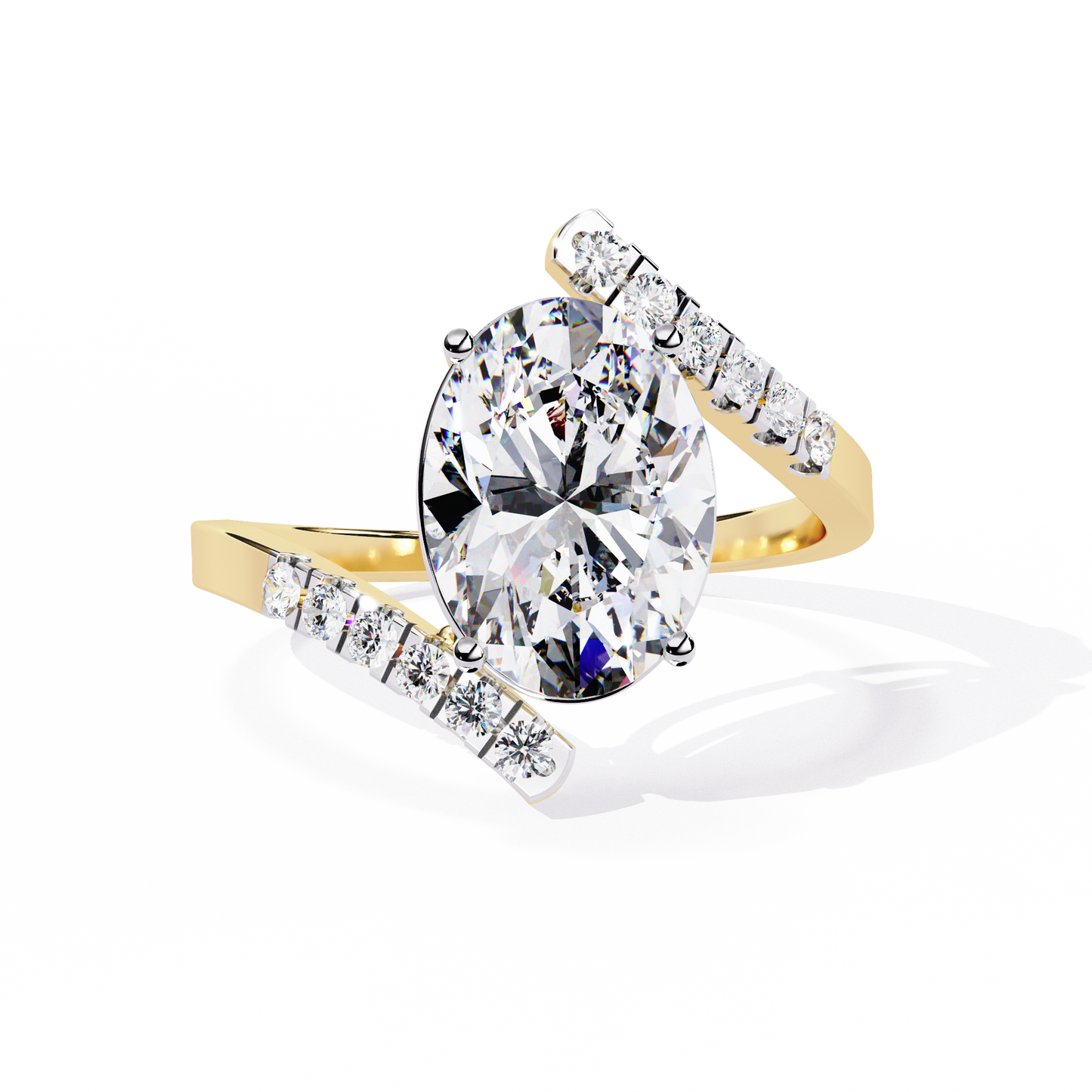 Lunaire Spiral Solitaire Ring