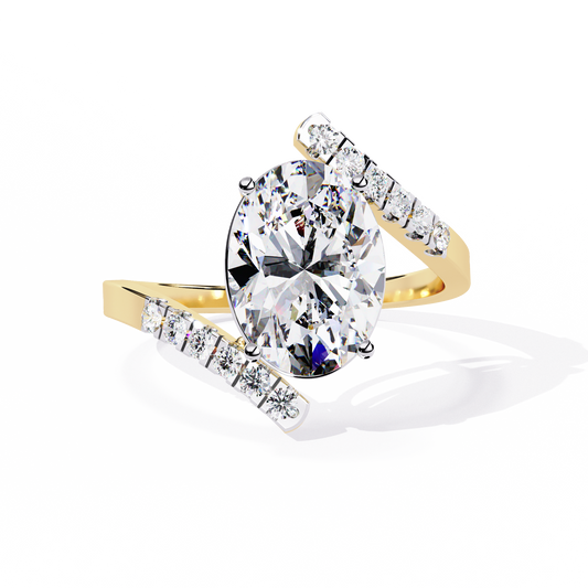 Lunaire Spiral Solitaire Ring