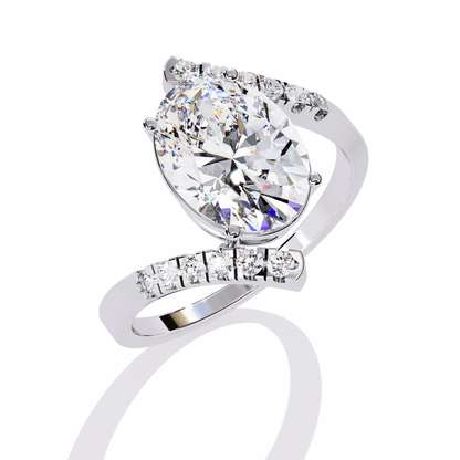 Lunaire Spiral Solitaire Ring
