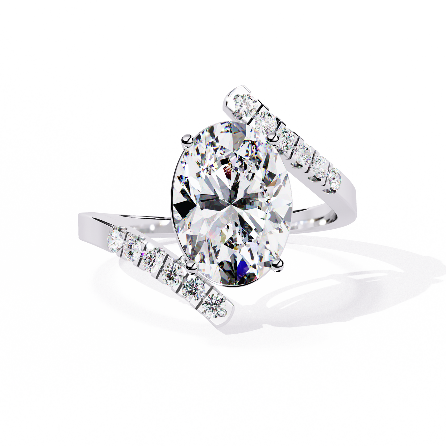 Lunaire Spiral Solitaire Ring