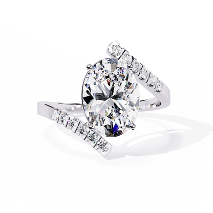 Lunaire Spiral Solitaire Ring