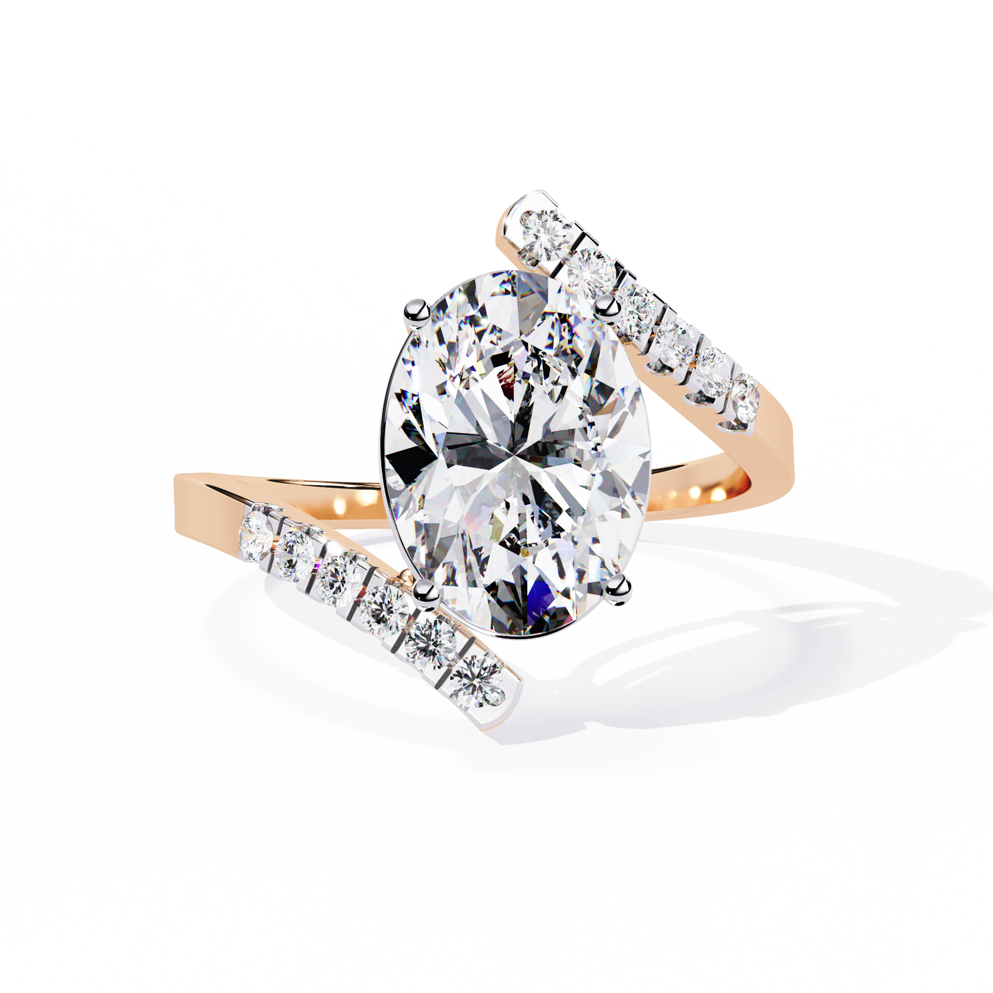 Lunaire Spiral Solitaire Ring