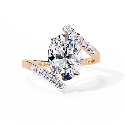 Lunaire Spiral Solitaire Ring