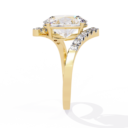 Lunaire Spiral Solitaire Ring