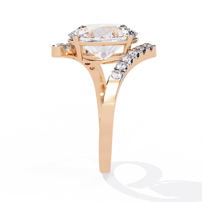 Lunaire Spiral Solitaire Ring