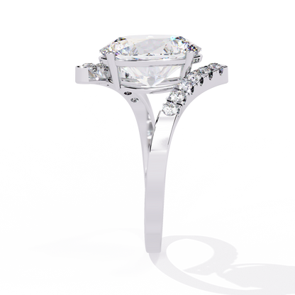 Lunaire Spiral Solitaire Ring