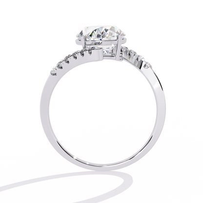Lunaire Spiral Solitaire Ring