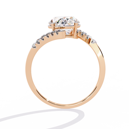 Lunaire Spiral Solitaire Ring