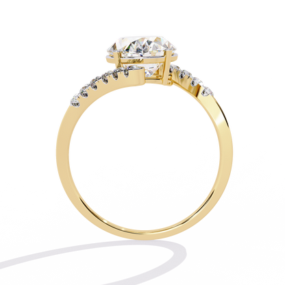 Lunaire Spiral Solitaire Ring
