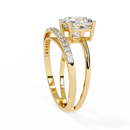 Harmony Duet Solitaire Ring