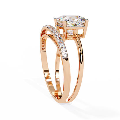 Harmony Duet Solitaire Ring