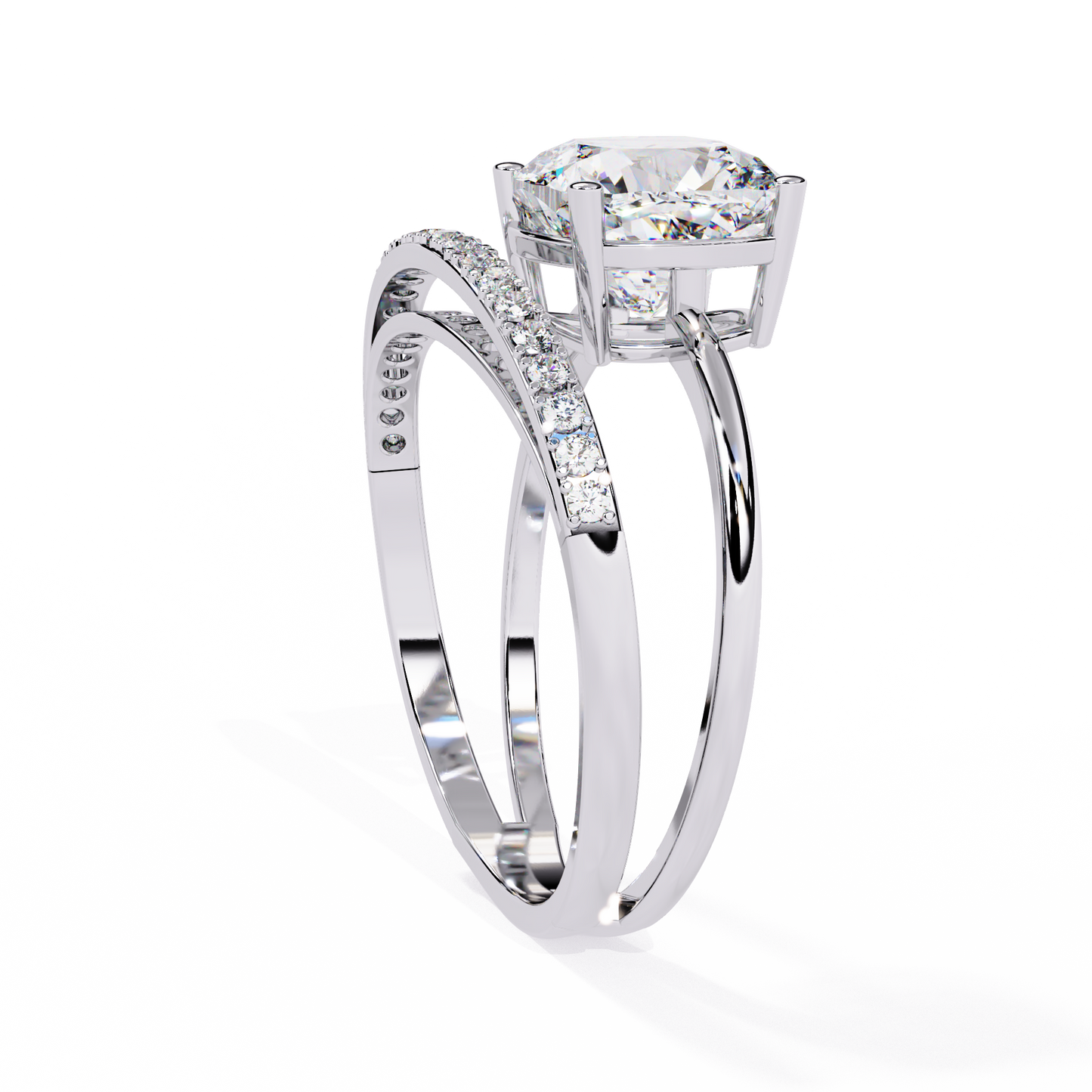 Harmony Duet Solitaire Ring