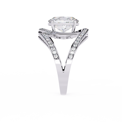 Luma Halo Solitaire Ring