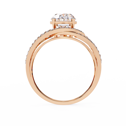 Luma Halo Solitaire Ring