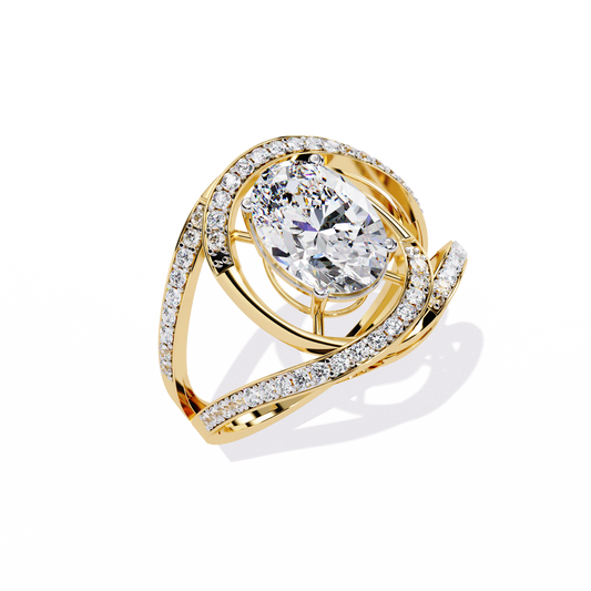 Luma Halo Solitaire Ring