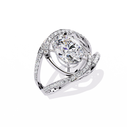 Luma Halo Solitaire Ring