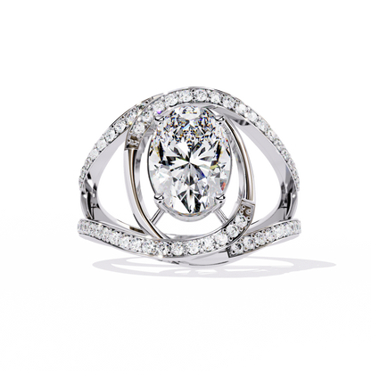 Luma Halo Solitaire Ring