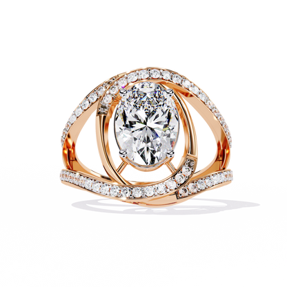 Luma Halo Solitaire Ring