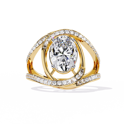 Luma Halo Solitaire Ring