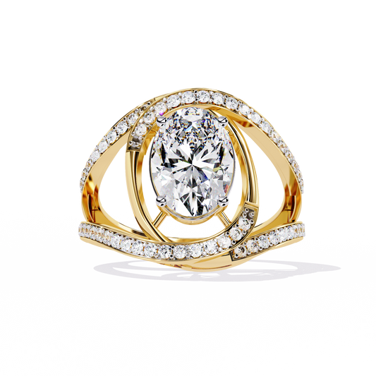 Luma Halo Solitaire Ring