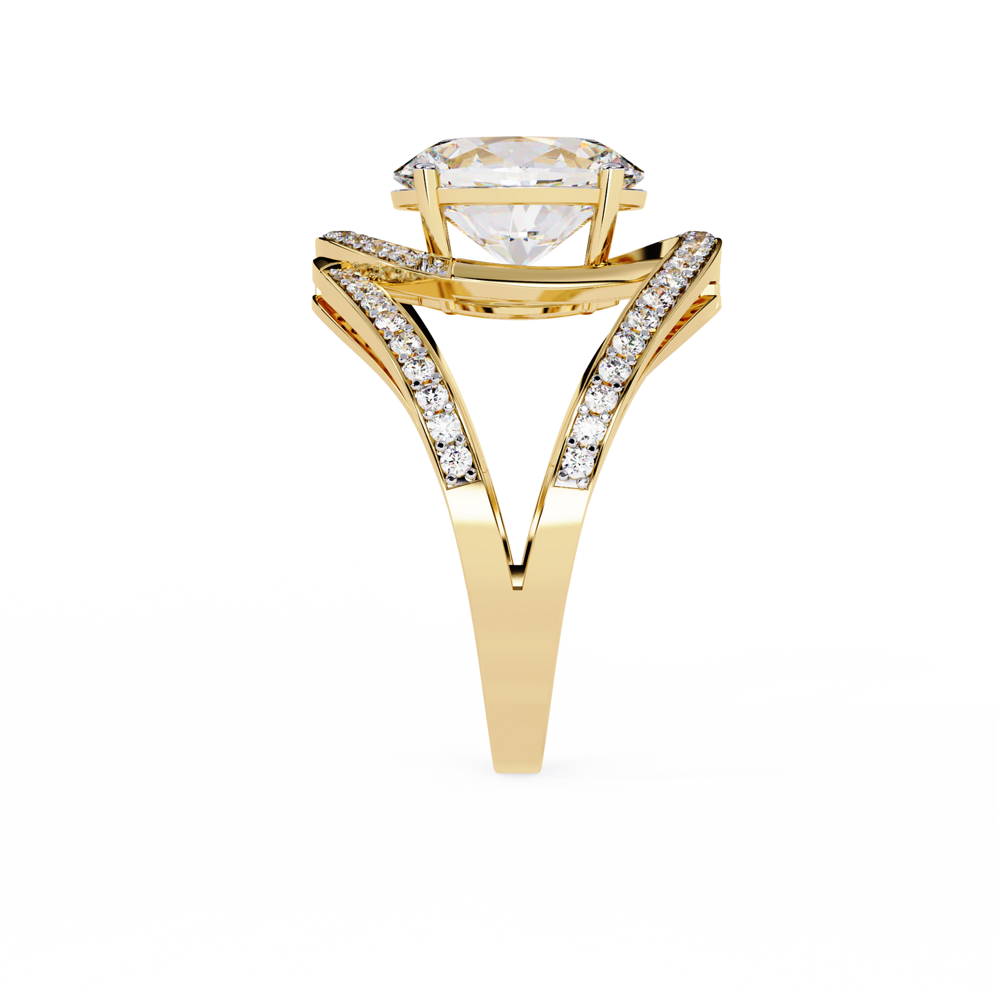 Luma Halo Solitaire Ring