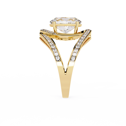 Luma Halo Solitaire Ring